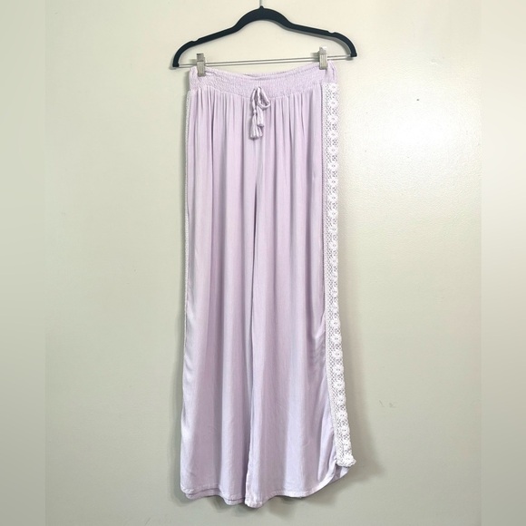 Kiwi & Punch Wide Leg Purple Pants Embroidered - Picture 1 of 8